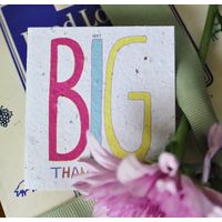 Growing Paper Big Thank You Mini Card